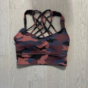 Lululemon Energy Long Line sport bra - Red, blue, black Camo Sports Bra